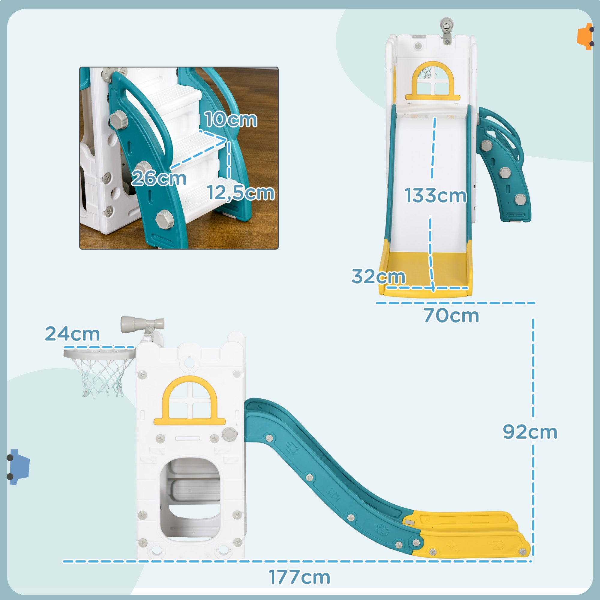 Toboggan pour enfants HDPE AIYAPLAY - 3