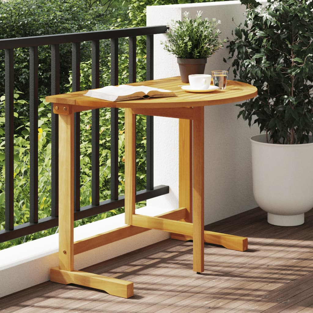 Table pliable de balcon 90x60x72 cm bois d'acacia solide | Leroy Merlin