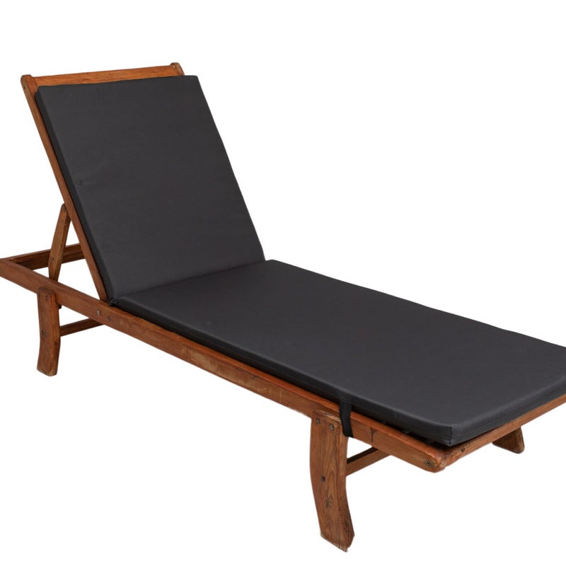 Poduszka ogrodowa na leżak 190x60x4 cm poduszka na leżak jaipur antracyt poduszka ogrodowa na krzesło ogrodowe