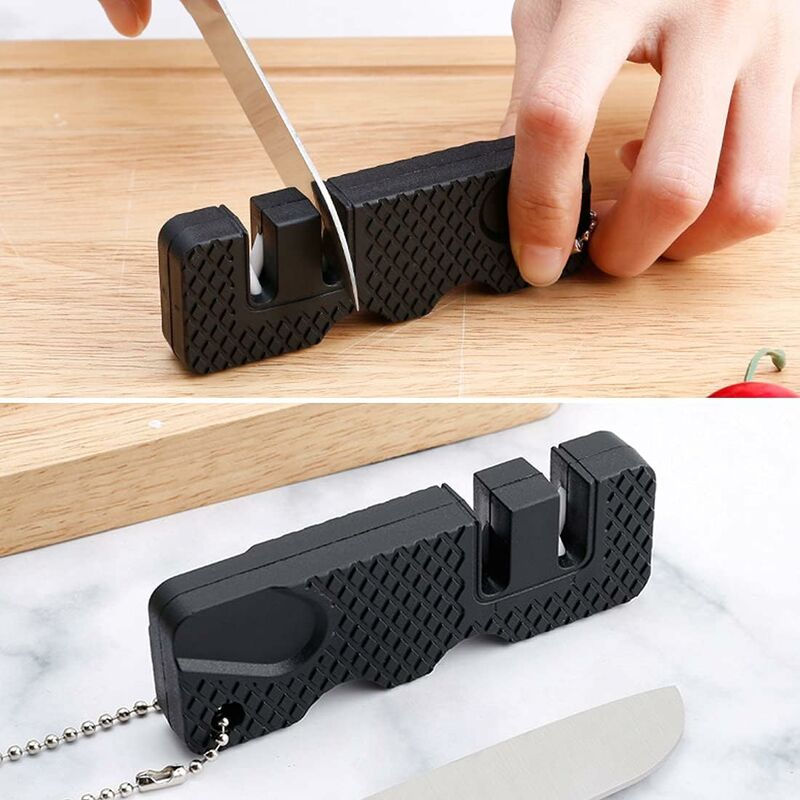 pezzi Mini pietra per affilare i coltelli Affilacoltelli Attrezzi da esterno Cucina Multifunzionale Mini pietra per affilare portatile per viaggi all' - 5