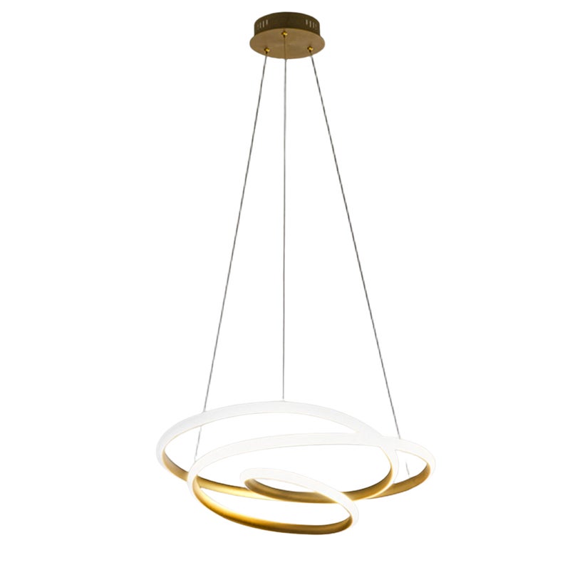 Фото - Люстра / світильник GEA LUCE Lampa wisząca Diva S/S Brushed Gold Aluminum, 80W LED 4600lm 3000K, z możliwością ściemniania fazowego i push - Gea