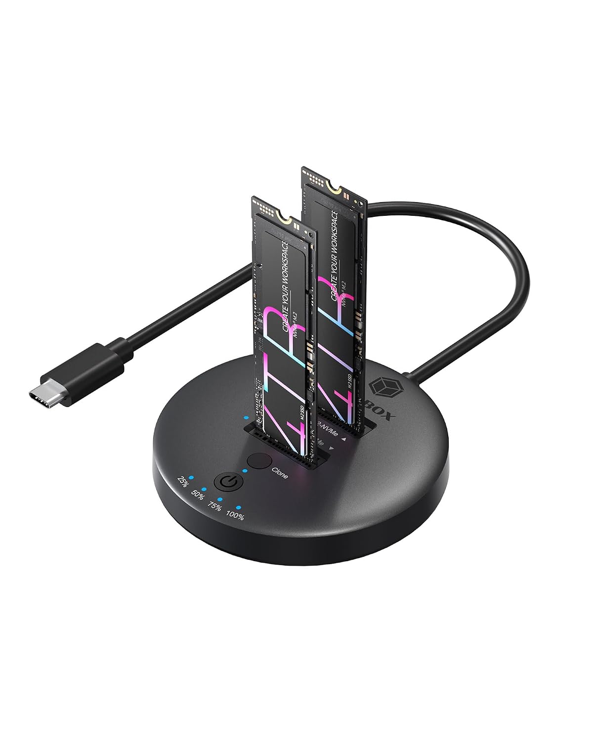 Icy Box Estación De Acoplamiento Para 2X Nvme & Sata M.2 Ssd Usb Tipo-C (Ib-1612Mcl-C31) , Leroy Merlin
