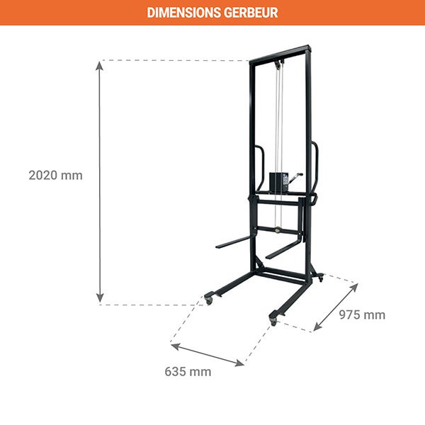 Gerbeur manuel multi service - Levée max 1750mm - Charge max 100kg - 300195 - 2