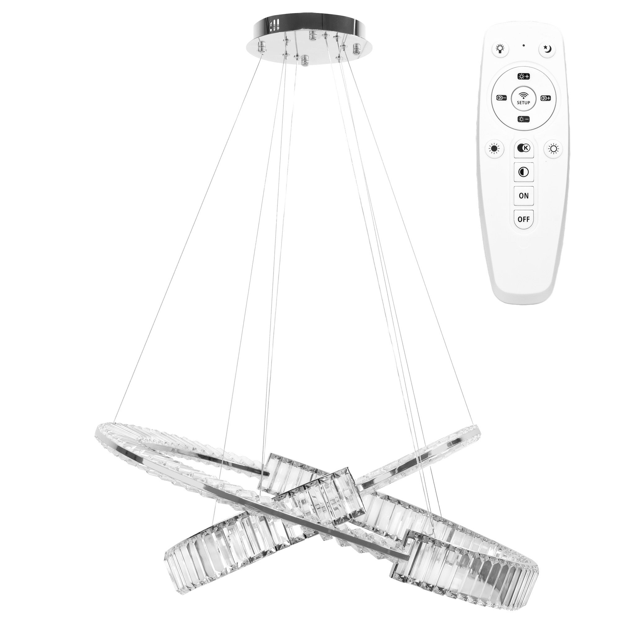 Lampa Sufitowa Wisząca Led Toolight Led App1525-Cp60/80 Chrom