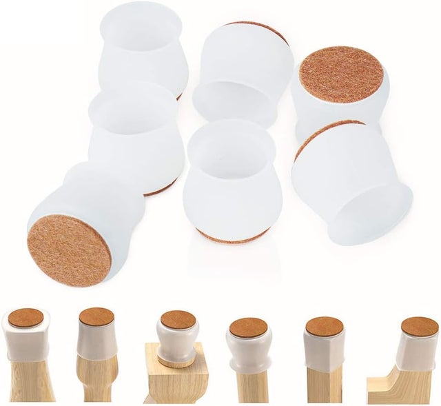 Lot De 20 Patins Antidérapants Pour Pieds De Meubles, Patins En Feutre Pour Pieds De Chaise, Patins De Meubles Pour Sols En Bois Dur