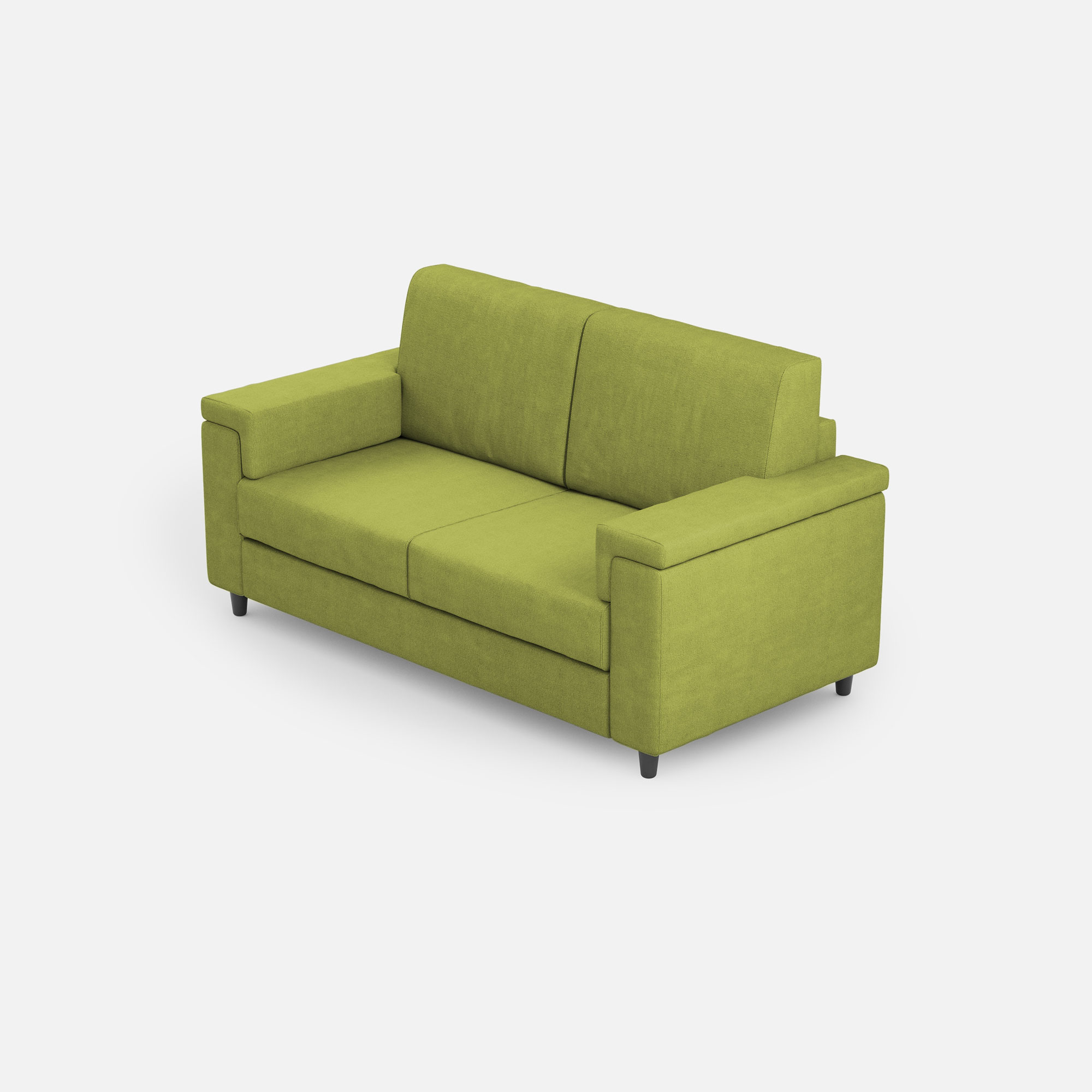 Sofá marrak de 2 plazas (dos plazas de 60 cm) dimensiones exteriores l.148 cm, color verde
