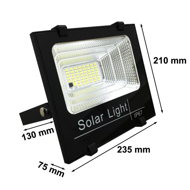 Projecteur Solaire LED 8W Dimmable avec Détecteur (Panneau Solaire + Télécommande Inclus) - Blanc Froid 6000K - 8000K - SILAMP - 7