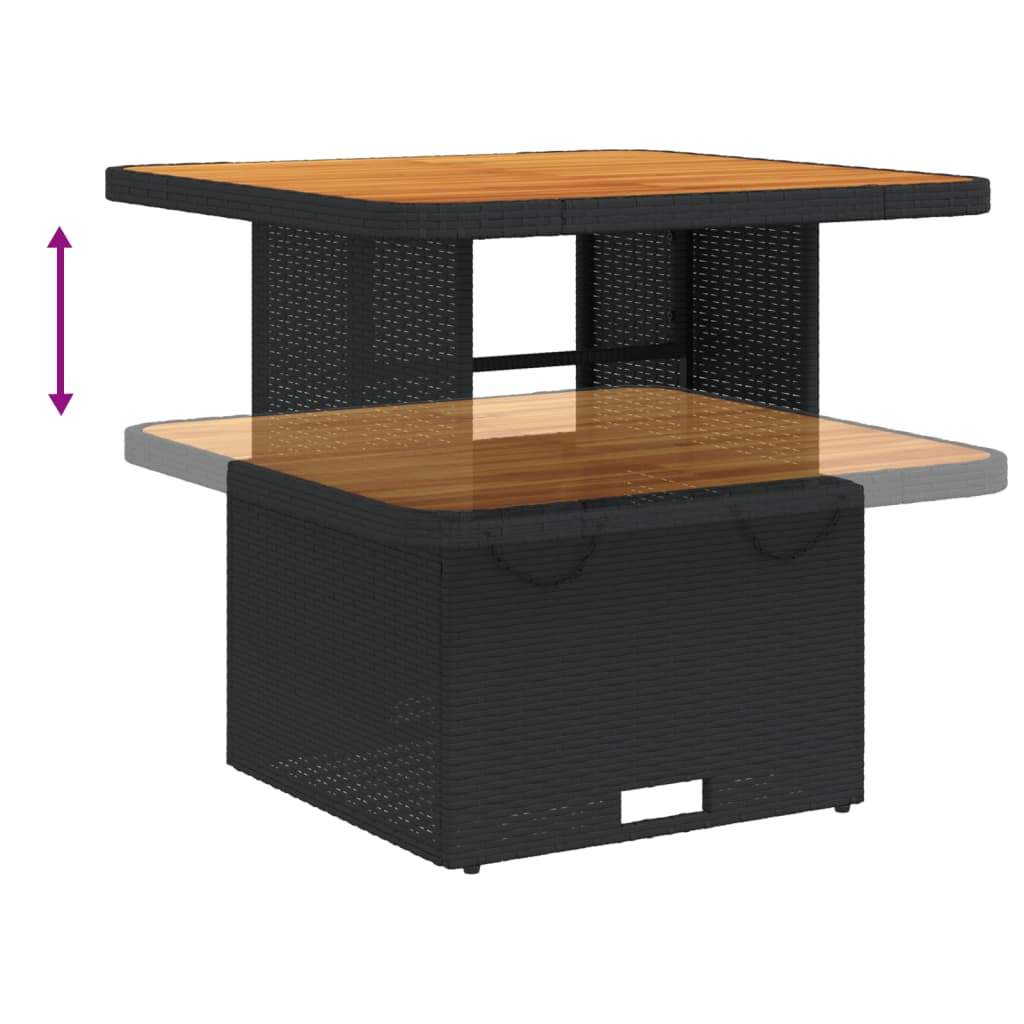 Maison Exclusive - Set de muebles jardín 5 pzas con cojines ratán sintético negro - 6