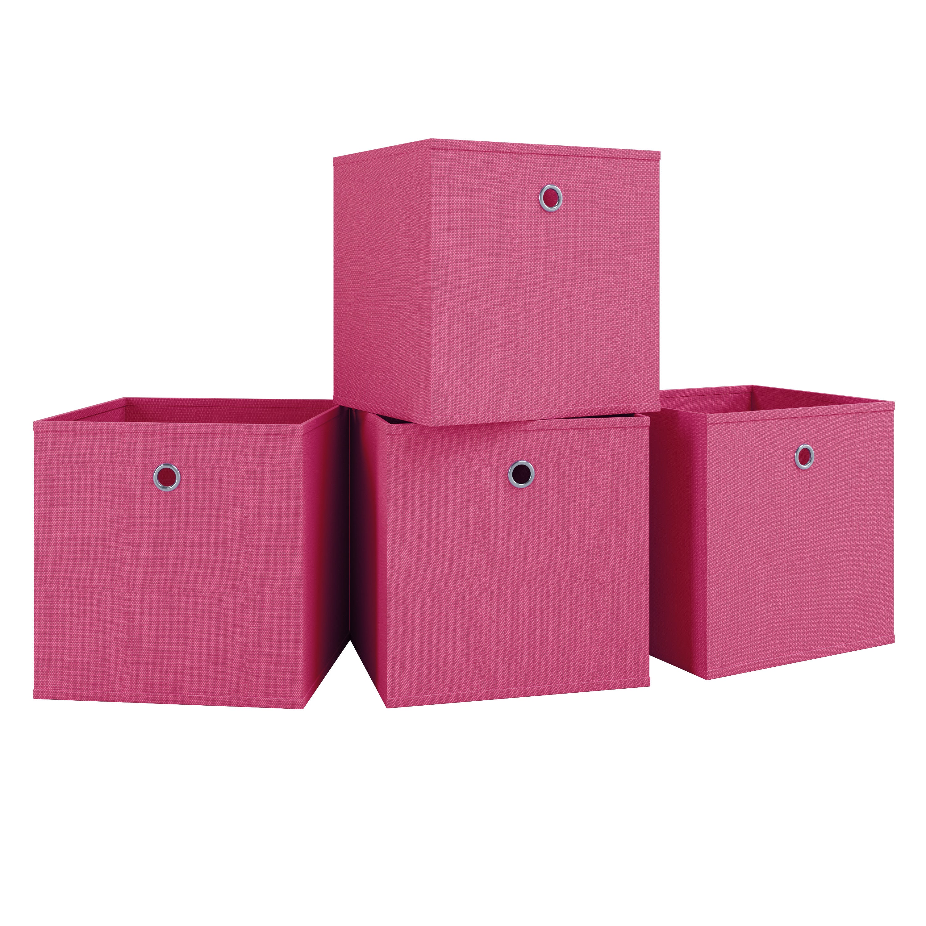 VCM Pudełko do przechowywania Boxas Różowy H. 28 x B. 27 x T. 27 cm