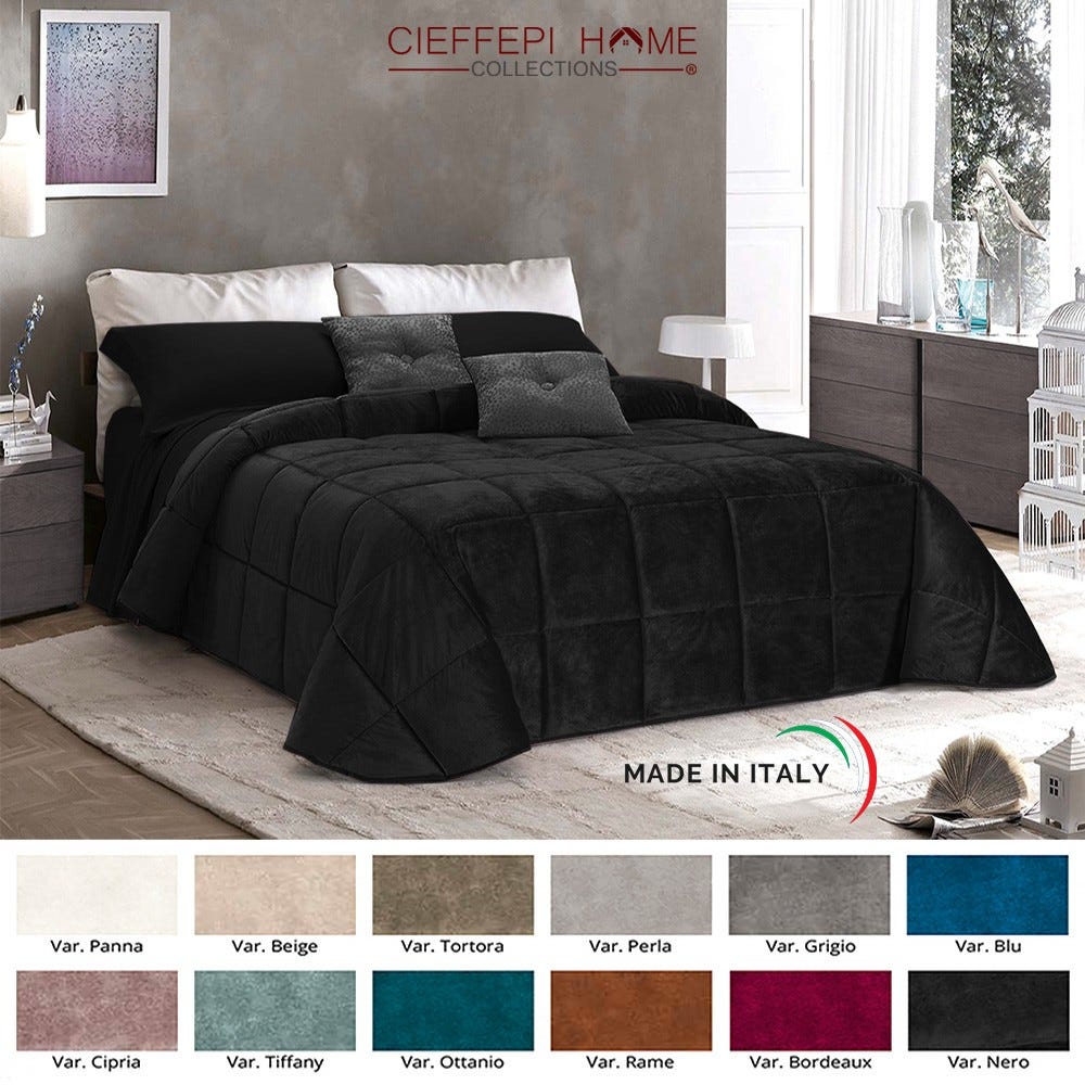 Copriletto Matrimoniale In Microfibra - Leggero E Double Face, Made In Italy - Foto 9