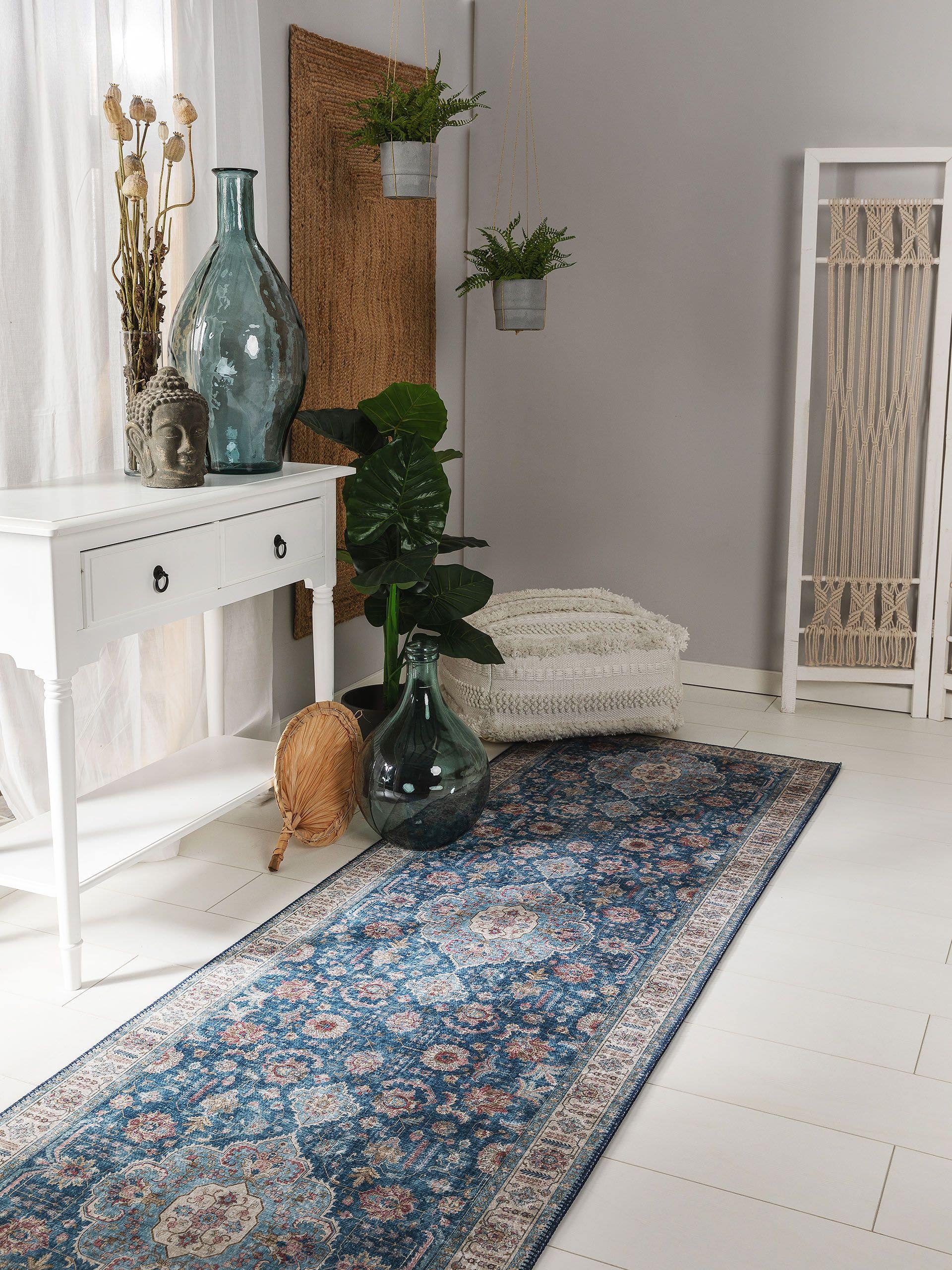 BENUTA - Passatoia Laury azzuro 80x240 cm - 2