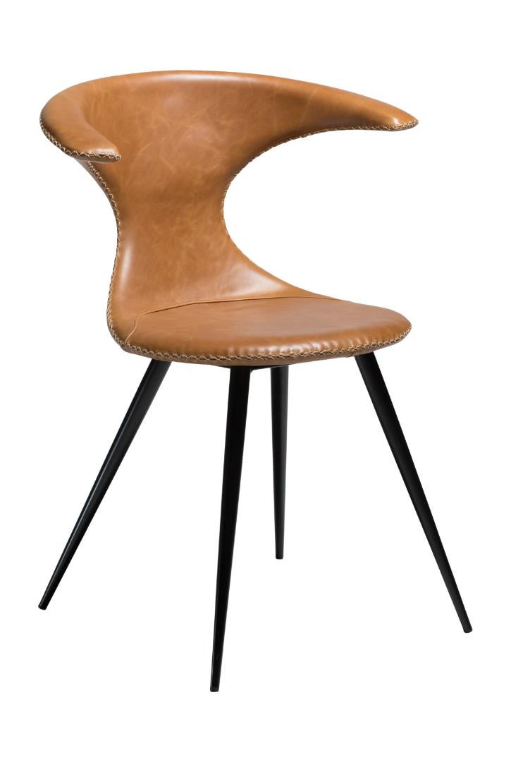 Flair Dan-Form krzesło stołowe prawdziwa skóra brązowy.