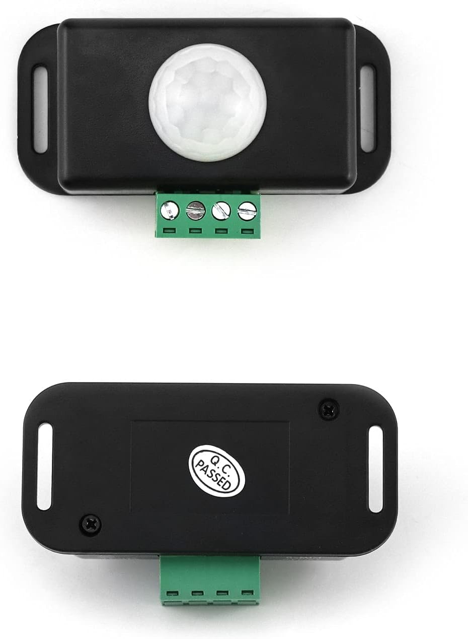Sensore Di Movimento A Infrarossi PIR 12 Metri – Faretto Da Parete Led Per Sicurezza Esterna (Nero/Grigio)