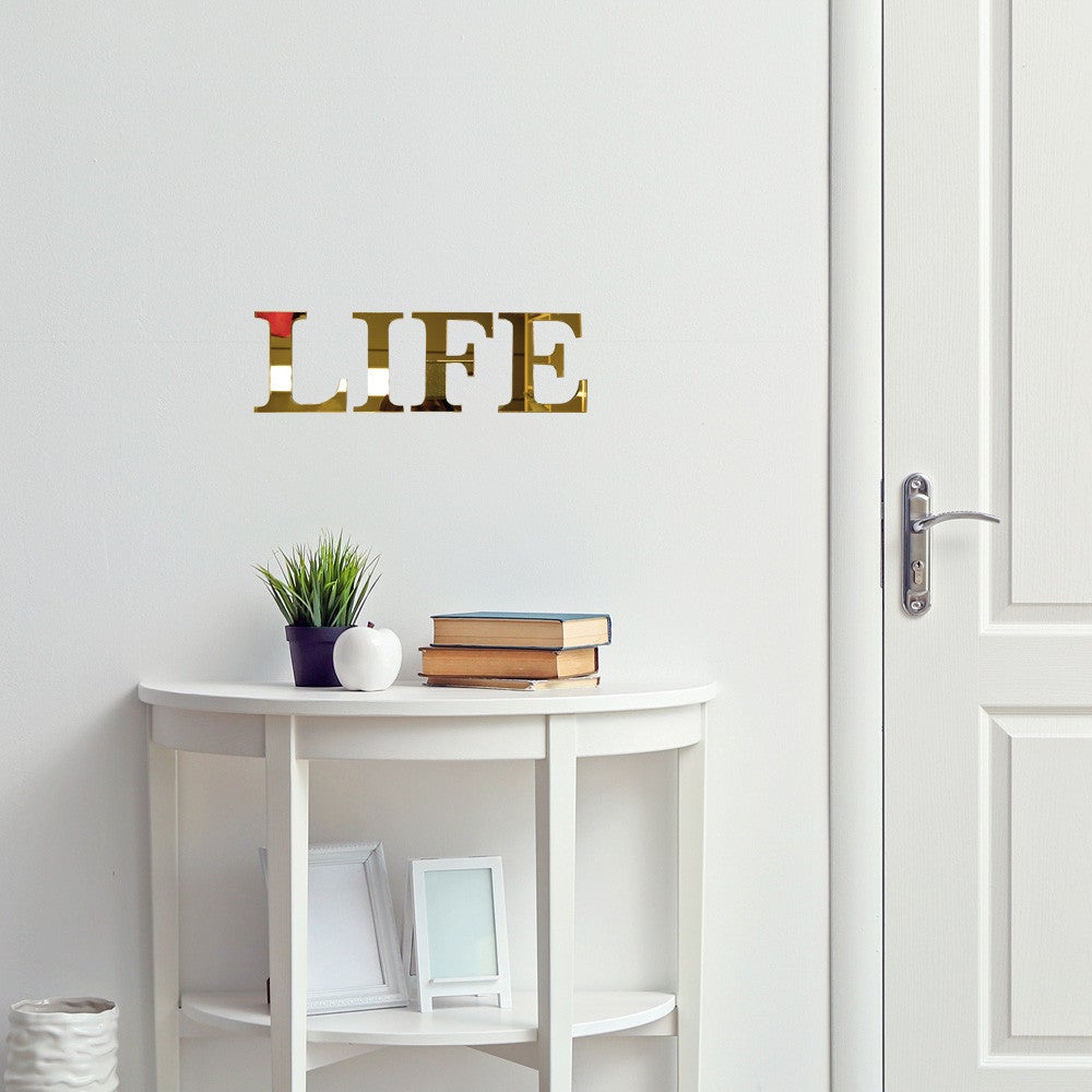 Lettre Miroir Or Décorative Plexiglass 10 cm - 5