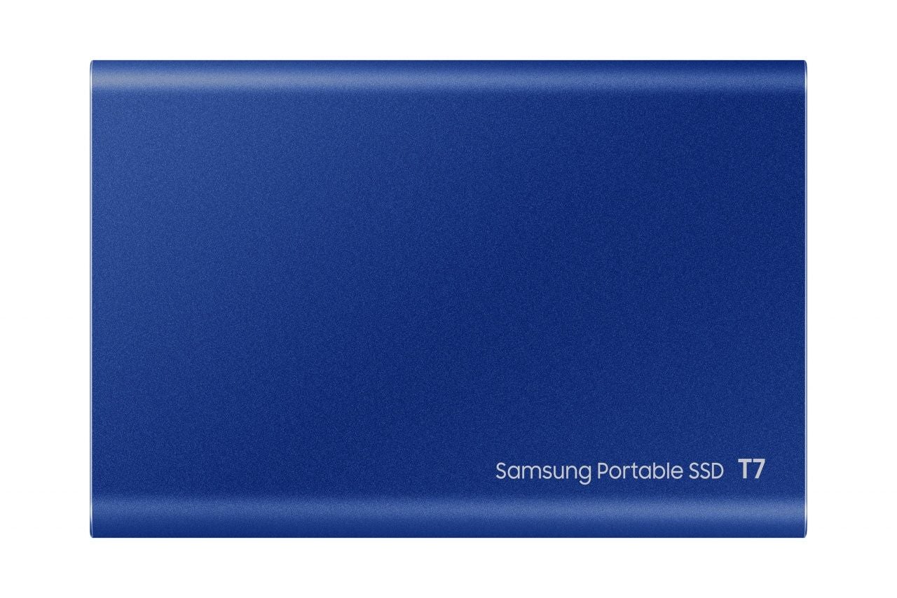 Samsung Portable T7 - SSD externe - USB C 3.2 - Comprend un câble USB C et USB A - Convient pour iPhone 15 - 1 To - Bleu - 5