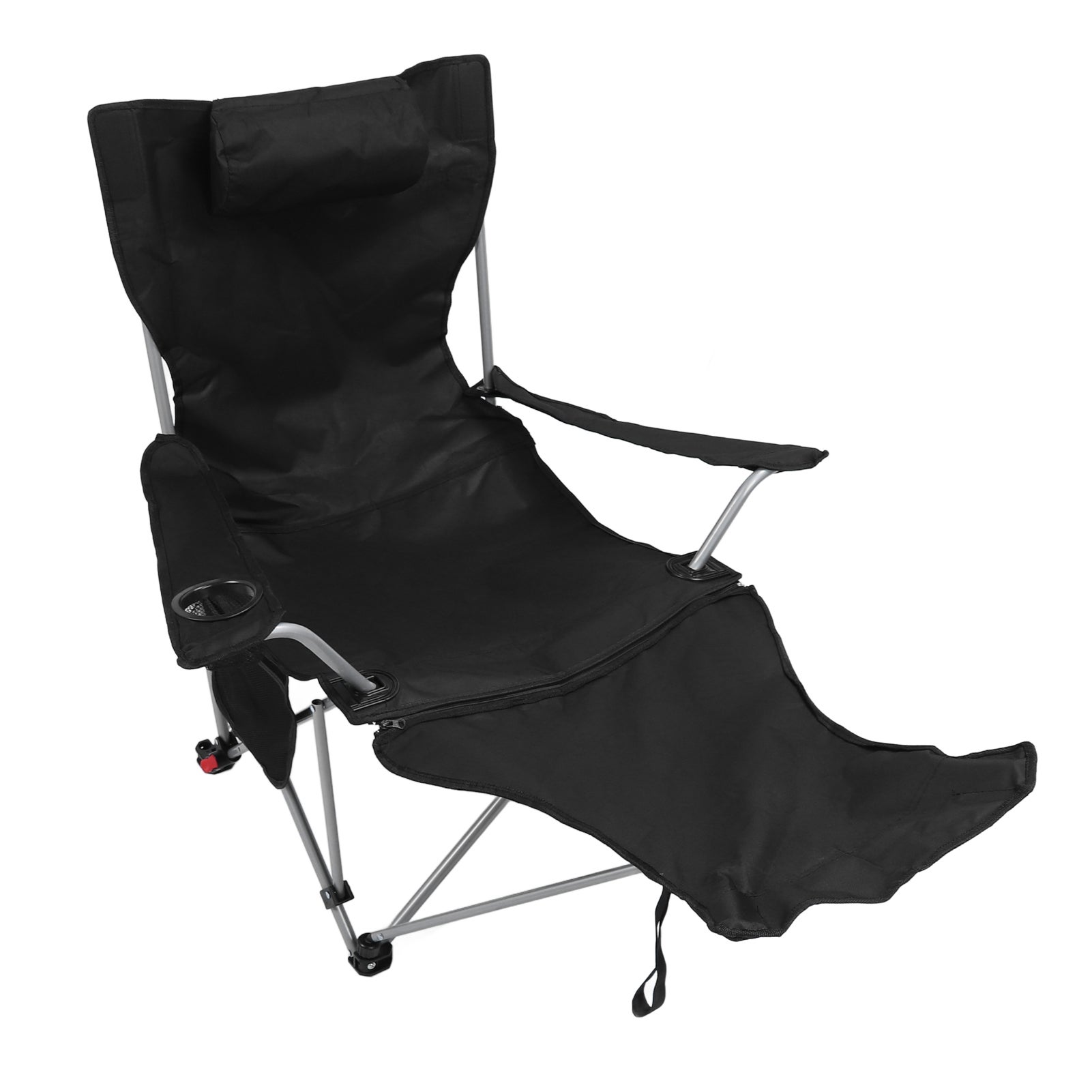 Chaise De Camping Pliable Rembourrée - Aluminium, Tissu 600D - Portative Avec Sac Et Poche Latérale - Capacité 150 Kg