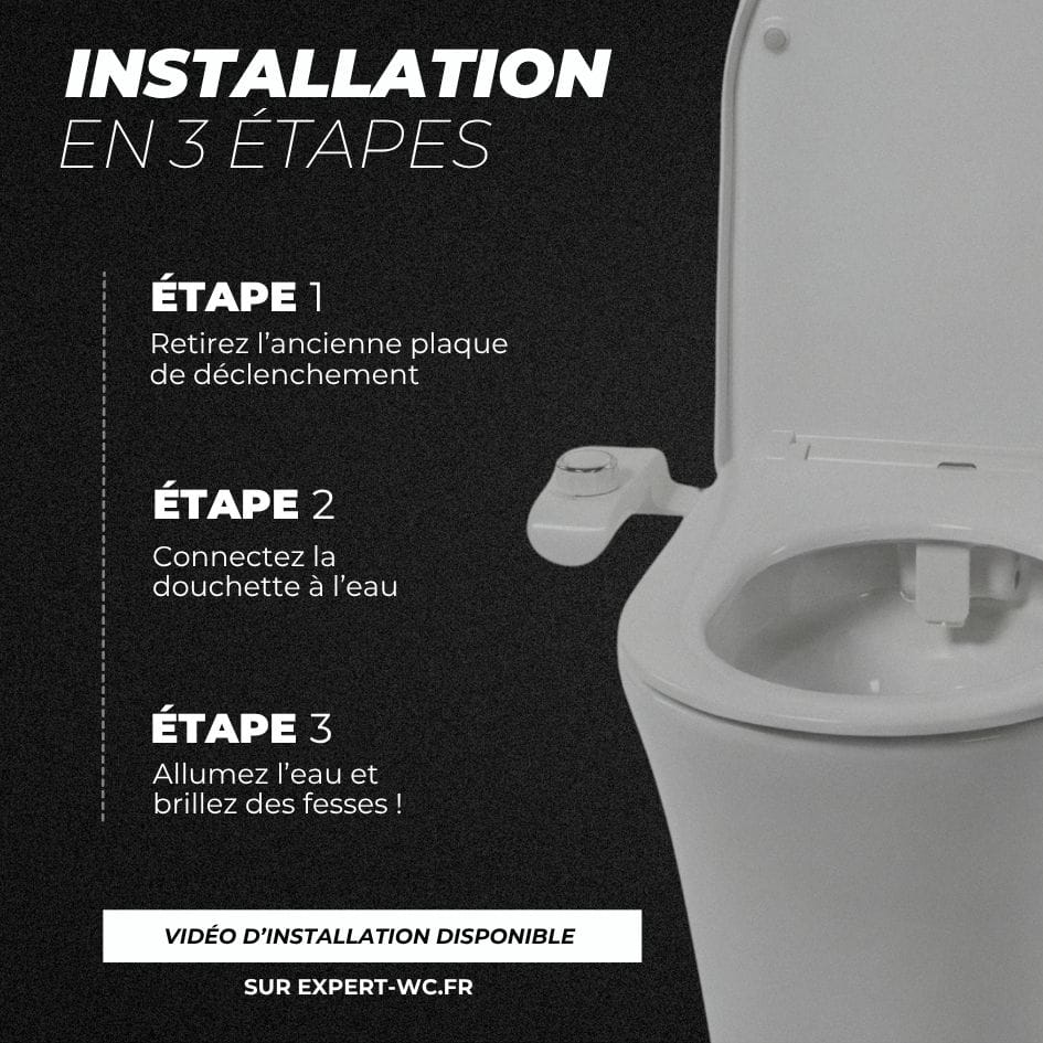 Kit WC japonais pour WC suspendu WC Grohe – Installation sans travaux - 3