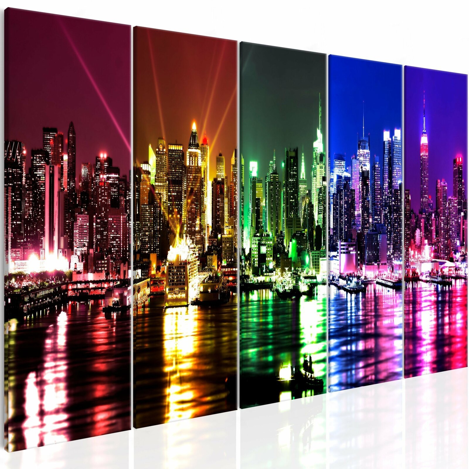 Tableau arcenciel new york étroit Leroy Merlin