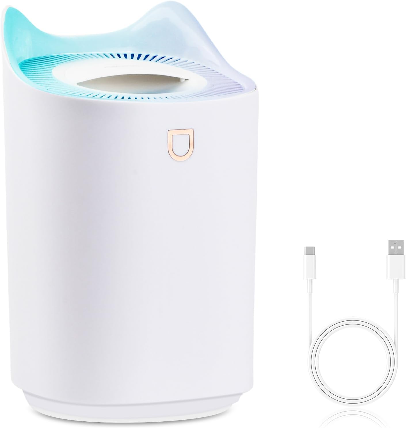 Nawilżacz powietrza 3L, cichy 36 dB do sypialni i roślin, z oświetleniem LED i podwójnym strumieniem, nawilżacz powietrza USB do biura i samochodu