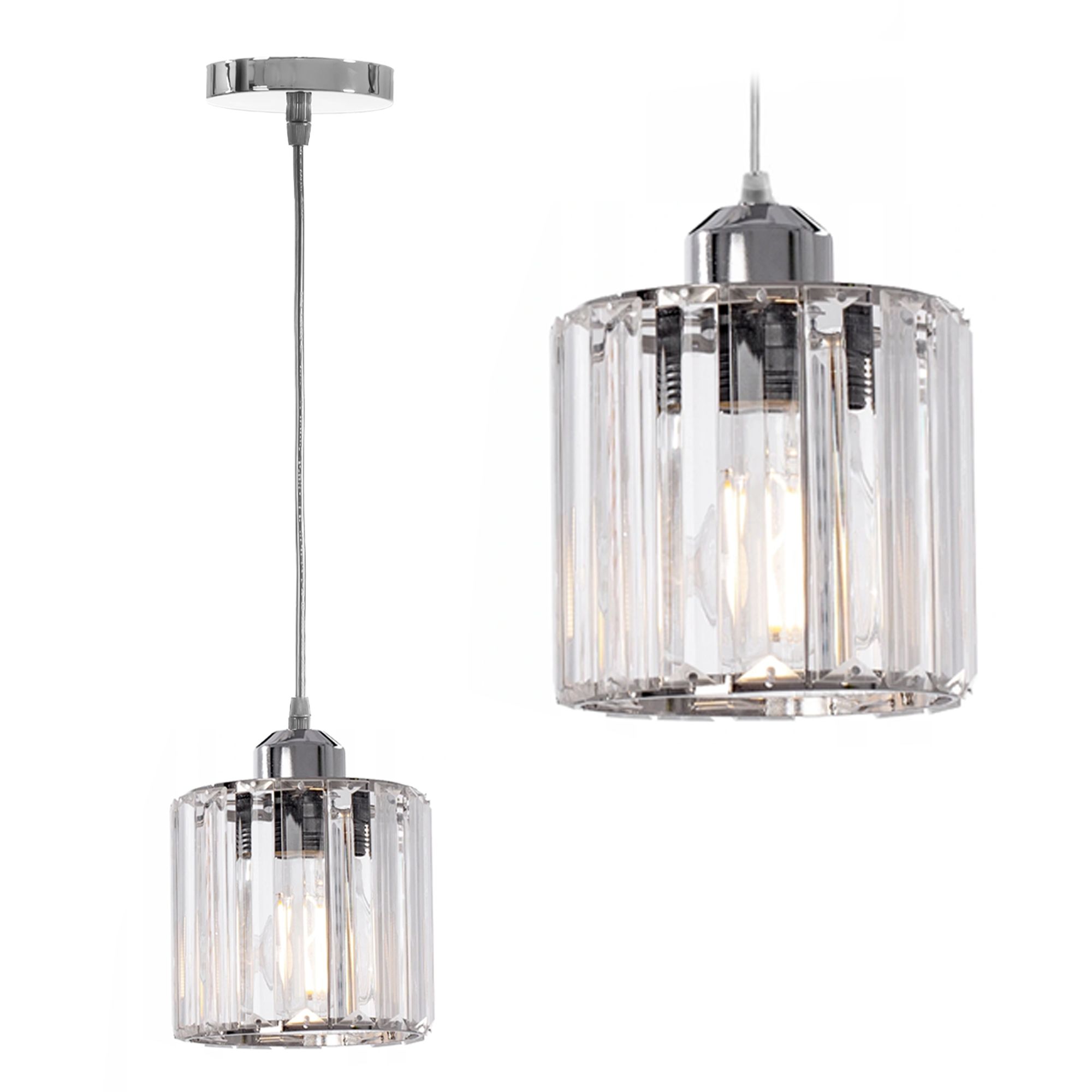 Lampa Sufitowa Kryształowa Toolight App508-1Cp Chrom