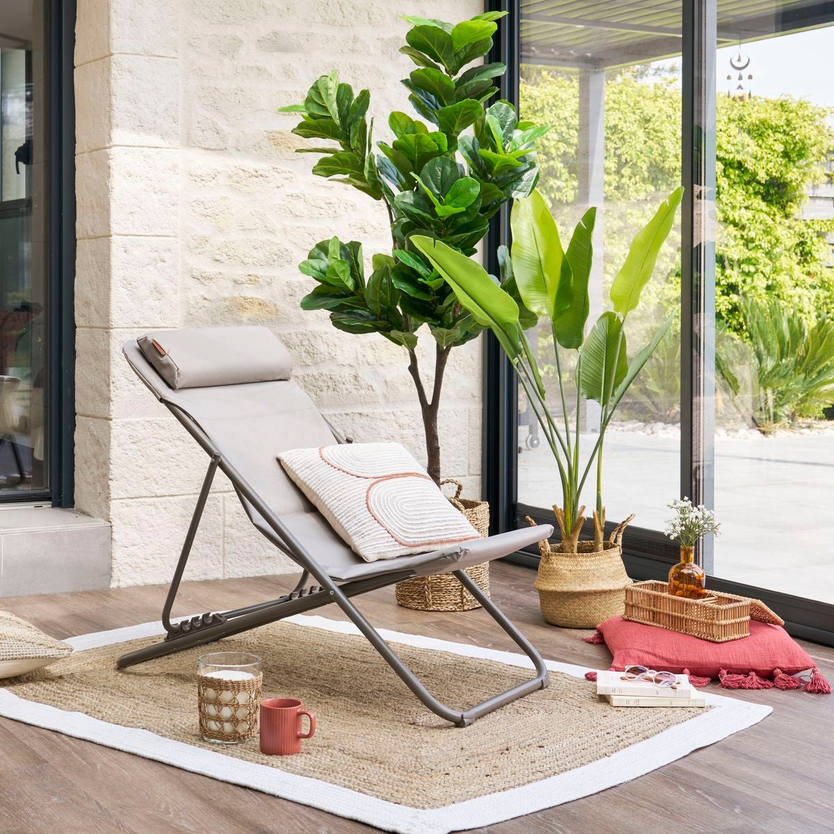 Chilienne de jardin pliante Jubba Noisette & Praline - Hespéride - 8