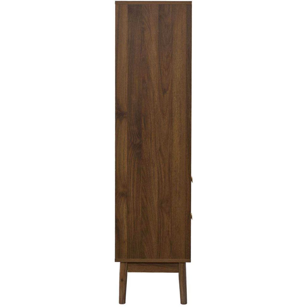 Bibliothèque pour Séjour en MDF Marron H. 140 x l. 35 x P. 35 cm - 6