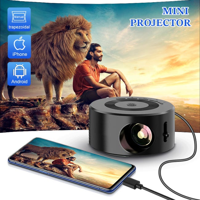 Mini proiettore home cinema 4K, portatile 1080p, compatibile con Bluetooth/USB/AUX, per uso domestico, in camera da letto e all'aperto | Leroy Merlin Mini proiettore home cinema 4K, portatile 1080p, compatibile con Bluetooth/USB/AUX, per uso domestico, in camera da letto e all'aperto | Leroy Merlin