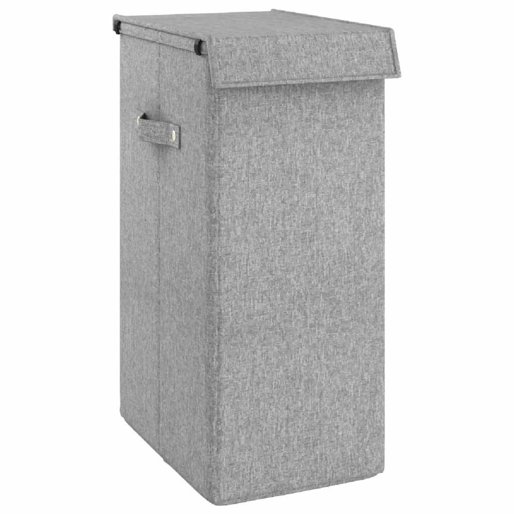 Cesto ropa sucia plegable lino sintético gris 26x34,5x59,5 cm CFW882795 ...
