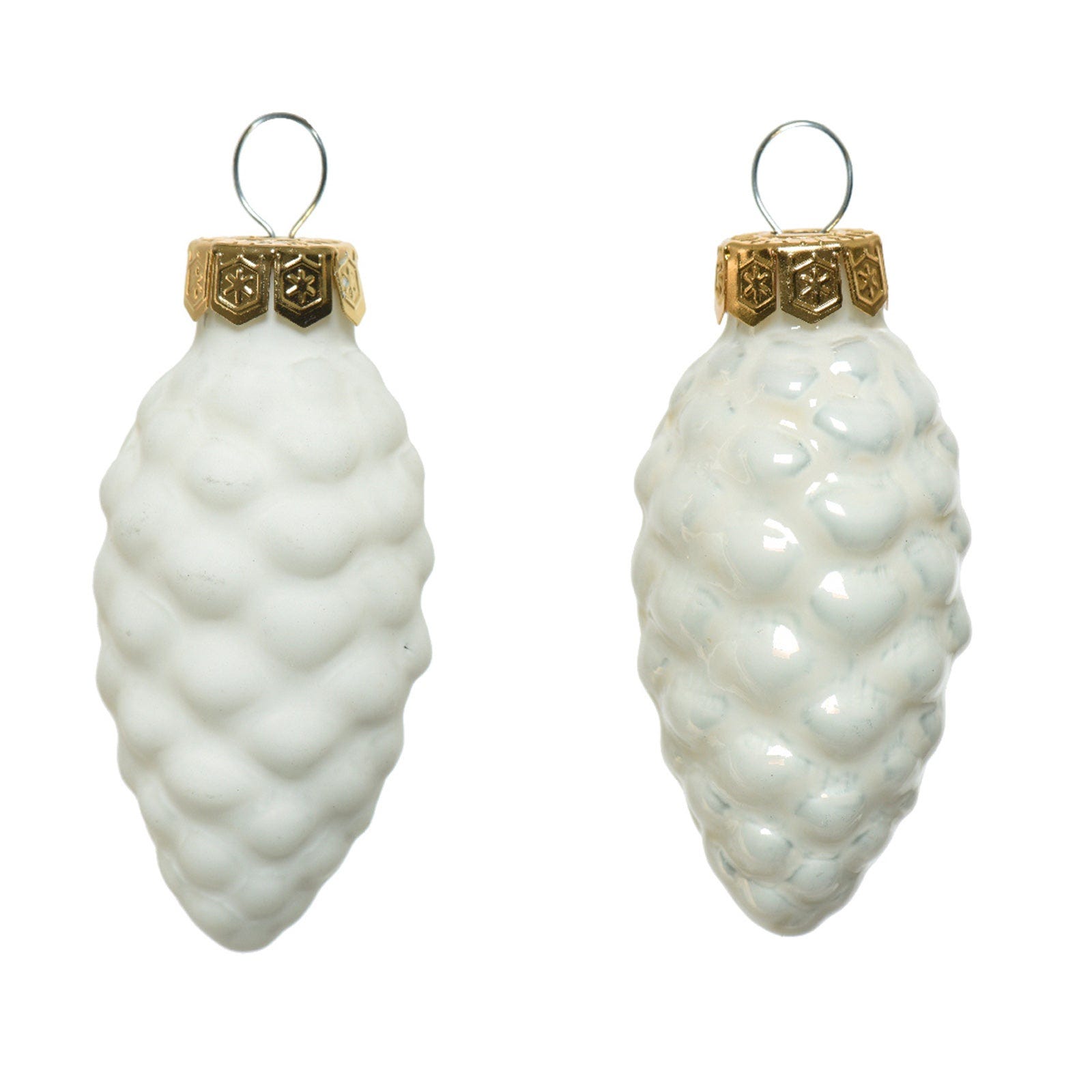 2 Bougeoirs Vintage Résine Forme Pomme De Pin Dorés - Décoration Noël Et Mariage