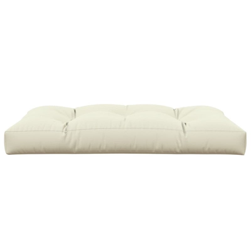 Coussin de palette crème 120x80x12 cm tissu - 5