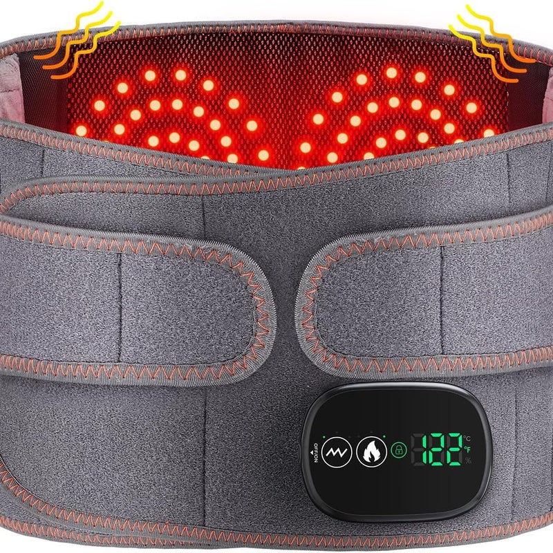 Poduszka grzewcza lędźwiowa z ogrzewanym wsparciem lędźwiowym i brzusznym oraz 3 trybami szybkiego masażu grzewczego