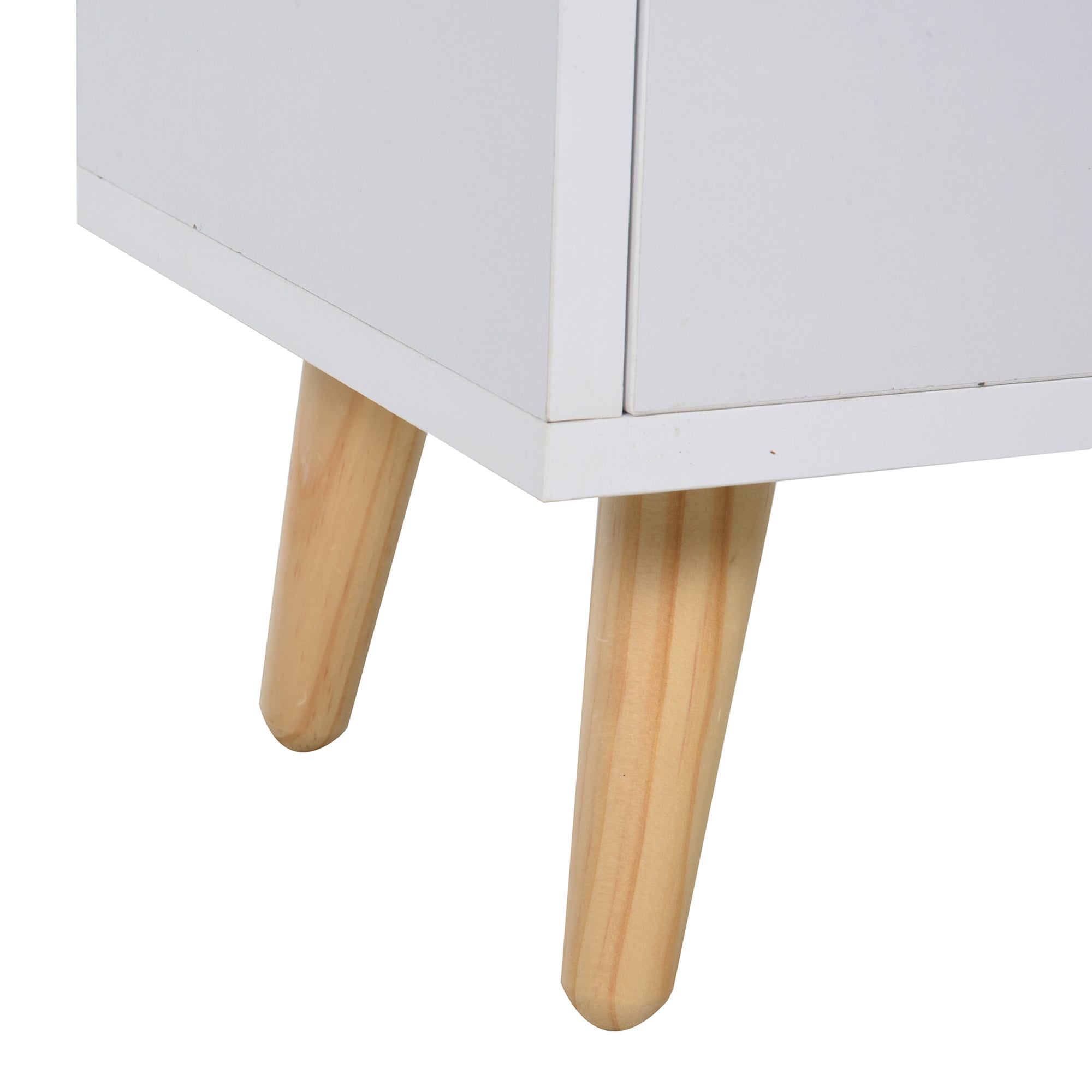 Table de chevet Homcom blanc 33x28x42 cm panneau de particules_831-294 - 4