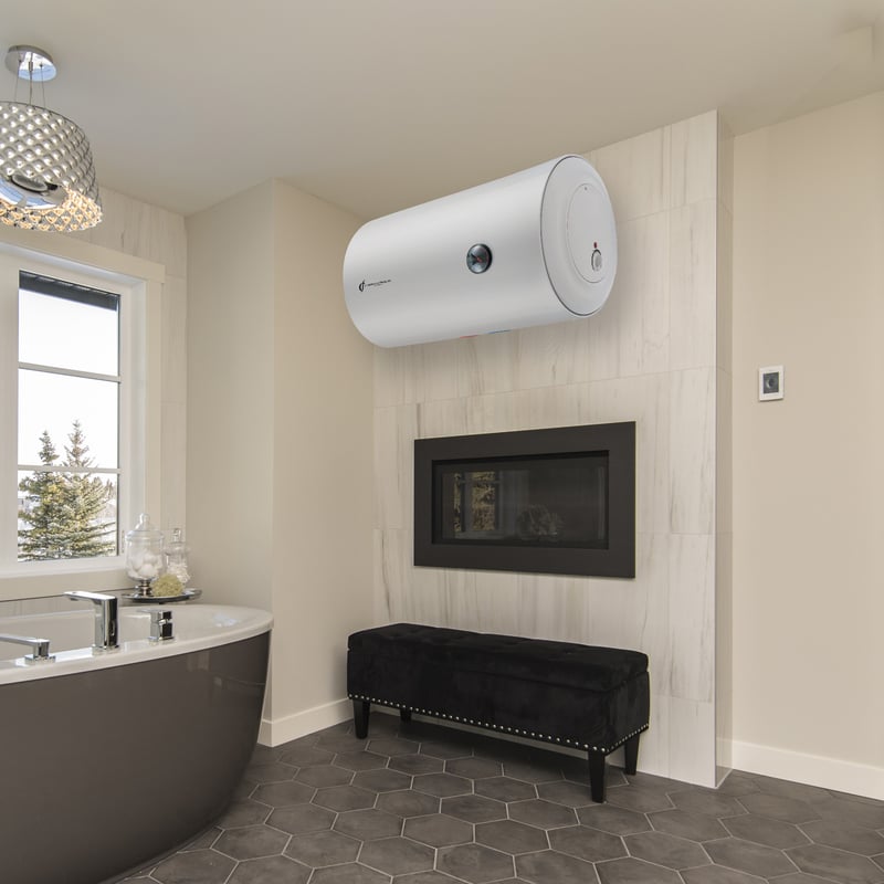 Elektryczny podgrzewacz wody, poziomy, w obudowie, Bypso Sannover, 150 litrów