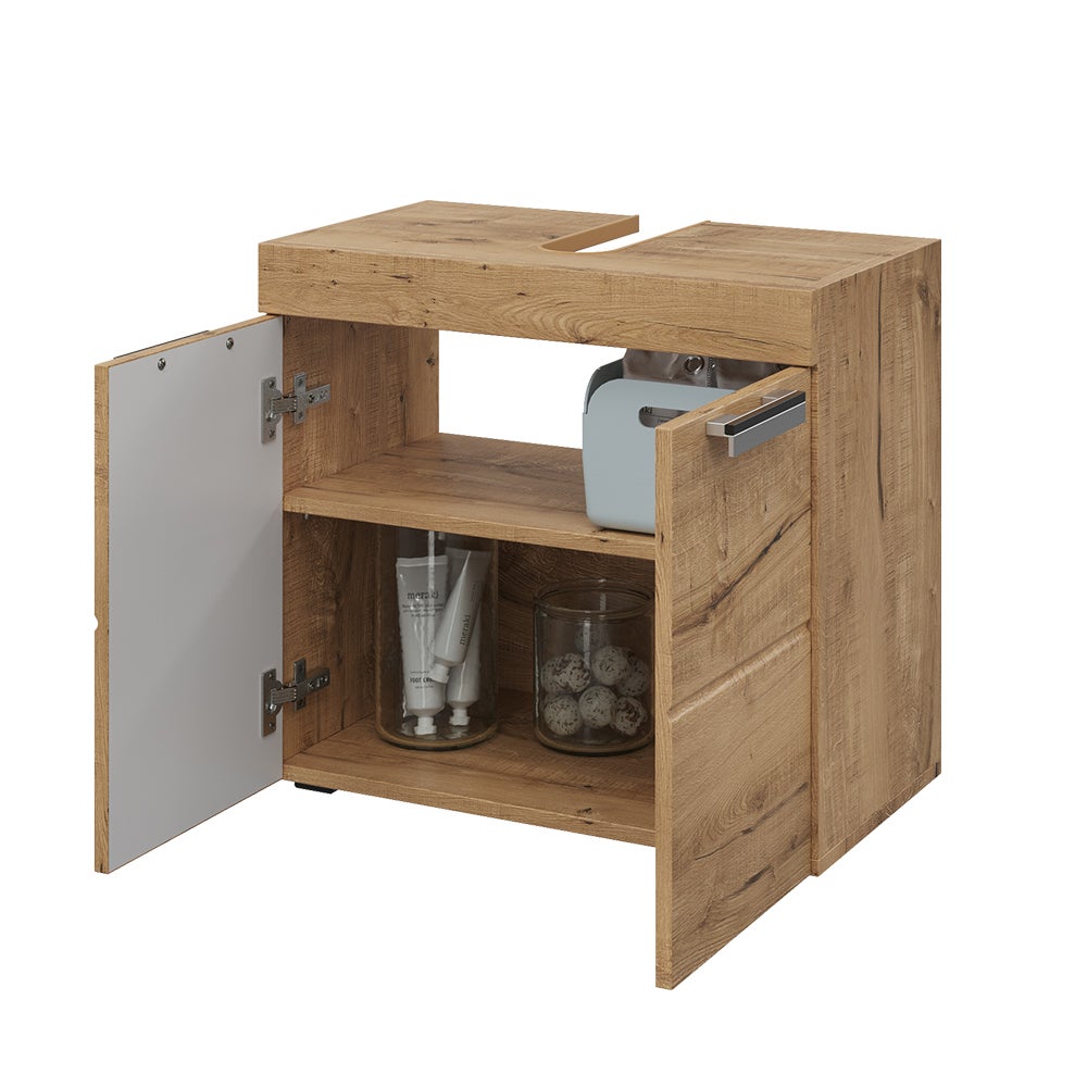 Vicco Meuble sous vasque simple Luna, Chêne Wotan, 60x56cm - 7