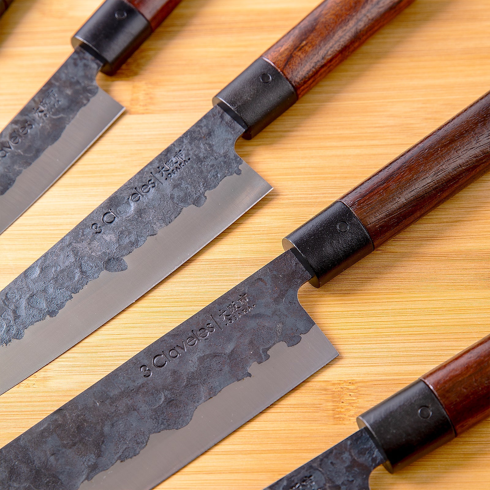 3 Claveles Coltello Giapponese da cucina 16 cm, Legno, 6 Unità - 7