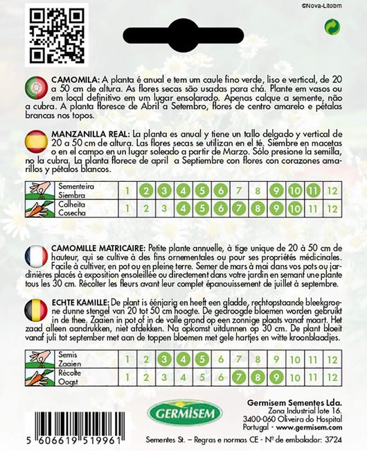 Semi Di Camomilla Matricaria Germisem - Confezione Da 1g Per Giardinaggio Domestico - Foto 5