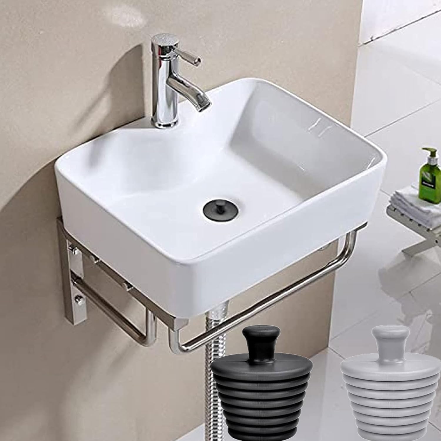 Bouchons de baignoire 3 pièces, bouchon de vidange en silicone, bouchon de vidange universel, bouchon d'évier, bouchon de vidange pour drains - 5