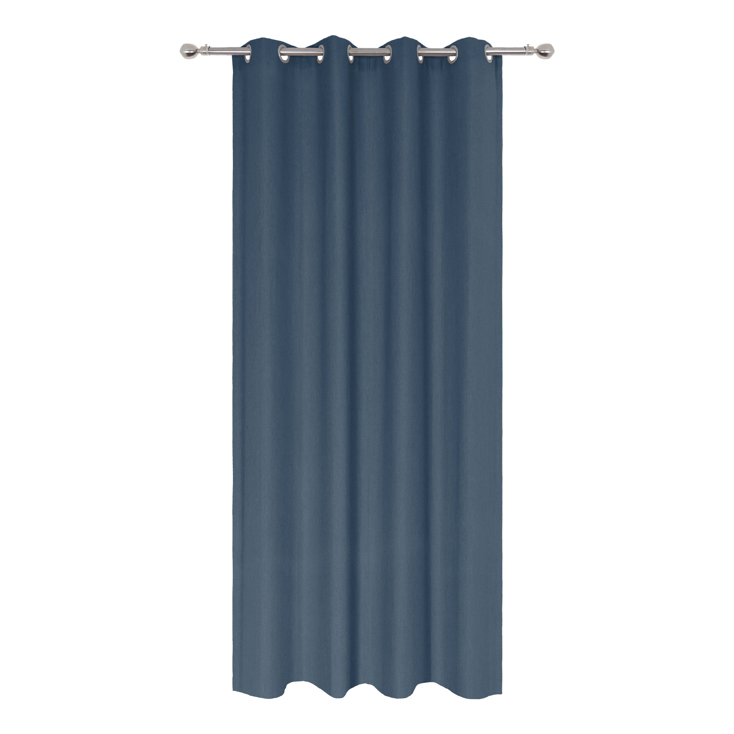 Zasłona filtrująca, Kalpe, bawełna, niebieska, wys. 280 x szer. 140 cm INSPIRE