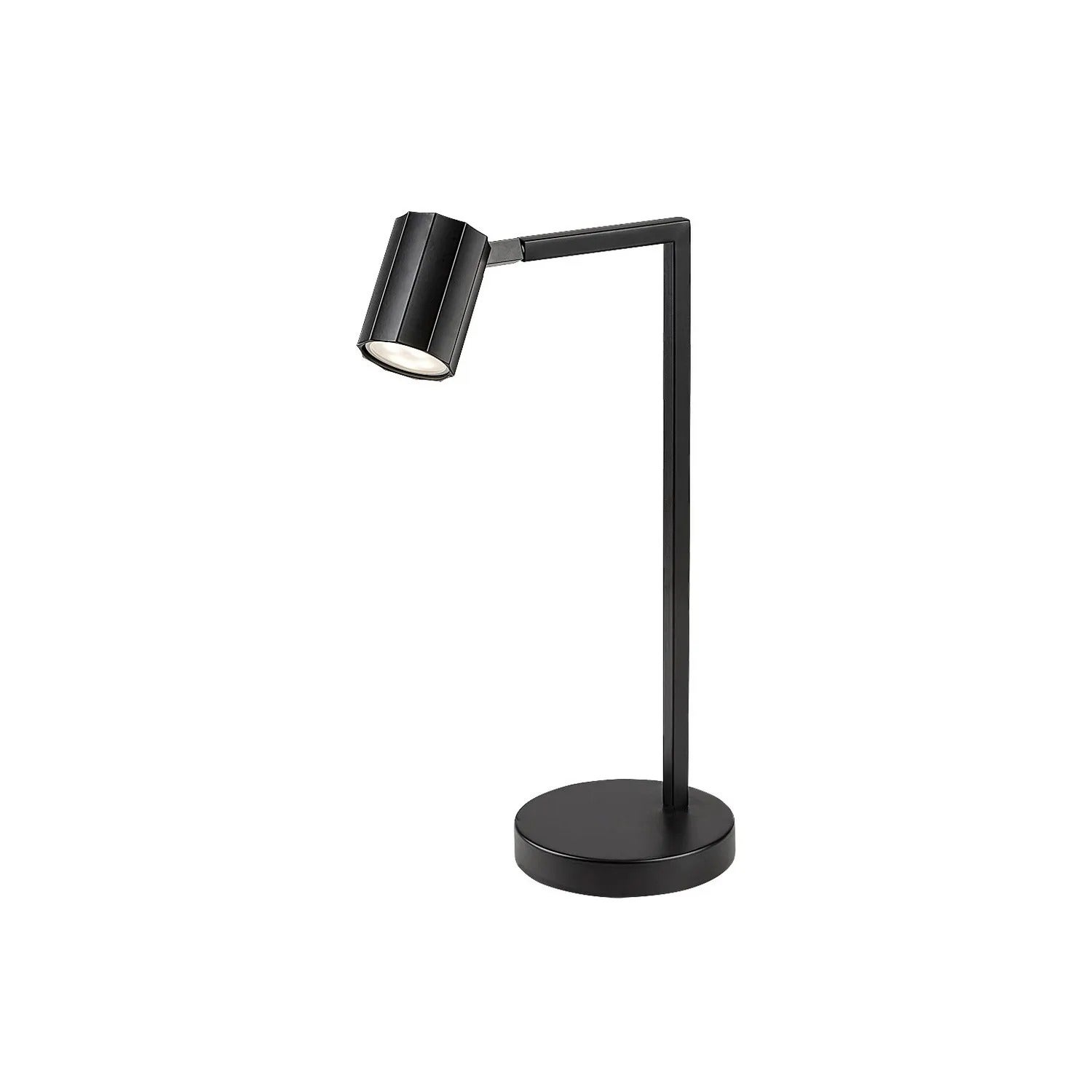 Lampa biurkowa minimalistyczna regulowana czarna okrągła podstawa 1xGU10 5W KARTER Rabalux