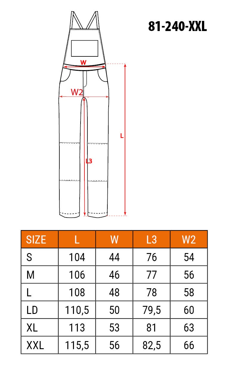 Spodnie robocze na szelkach HD, r. XXL/58 NEO TOOLS - 3