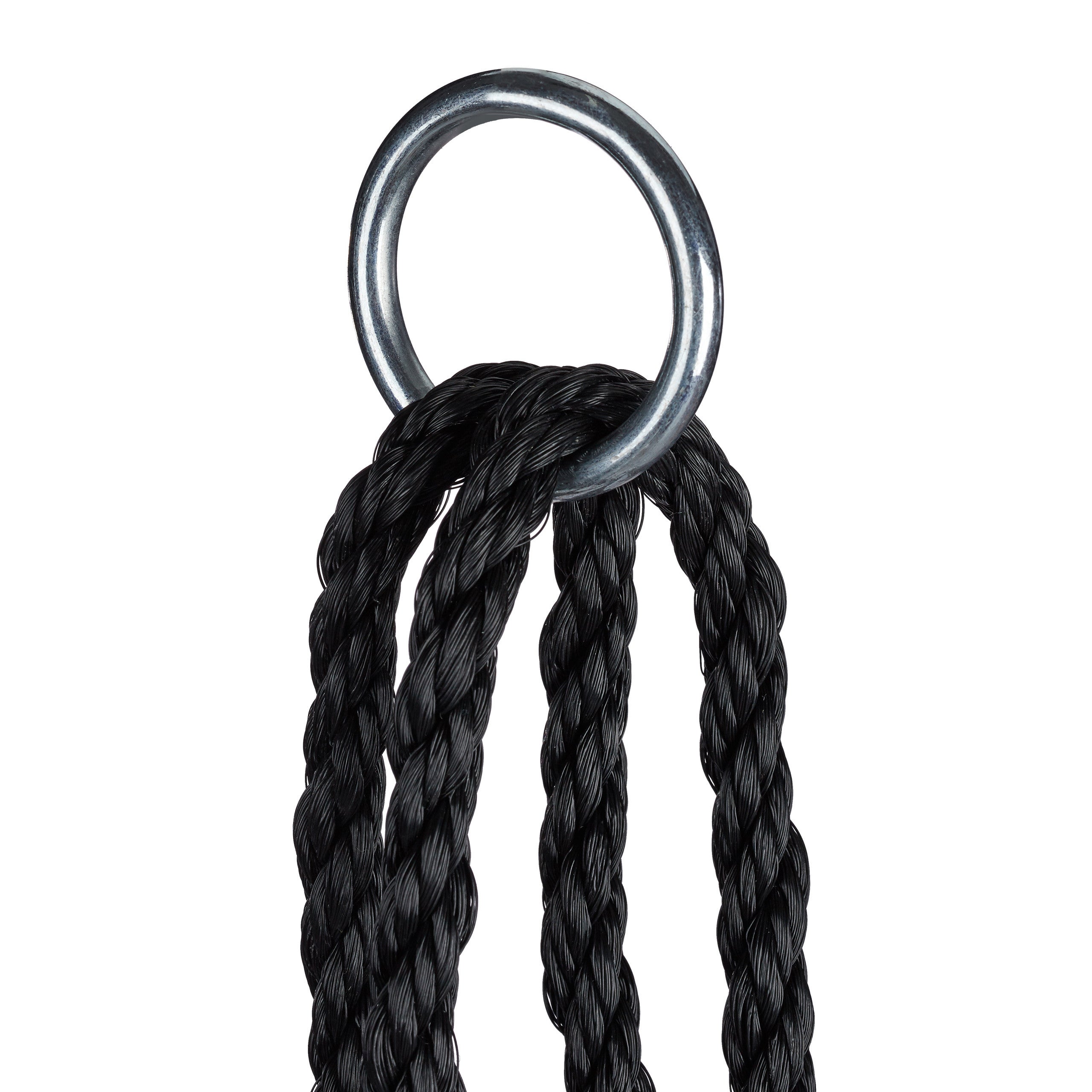 Balançoire nid d'oiseau maille filet 120cm à suspendre ajustable enfant adulte jardin extérieur 150 kg, noir, Relaxdays - 8