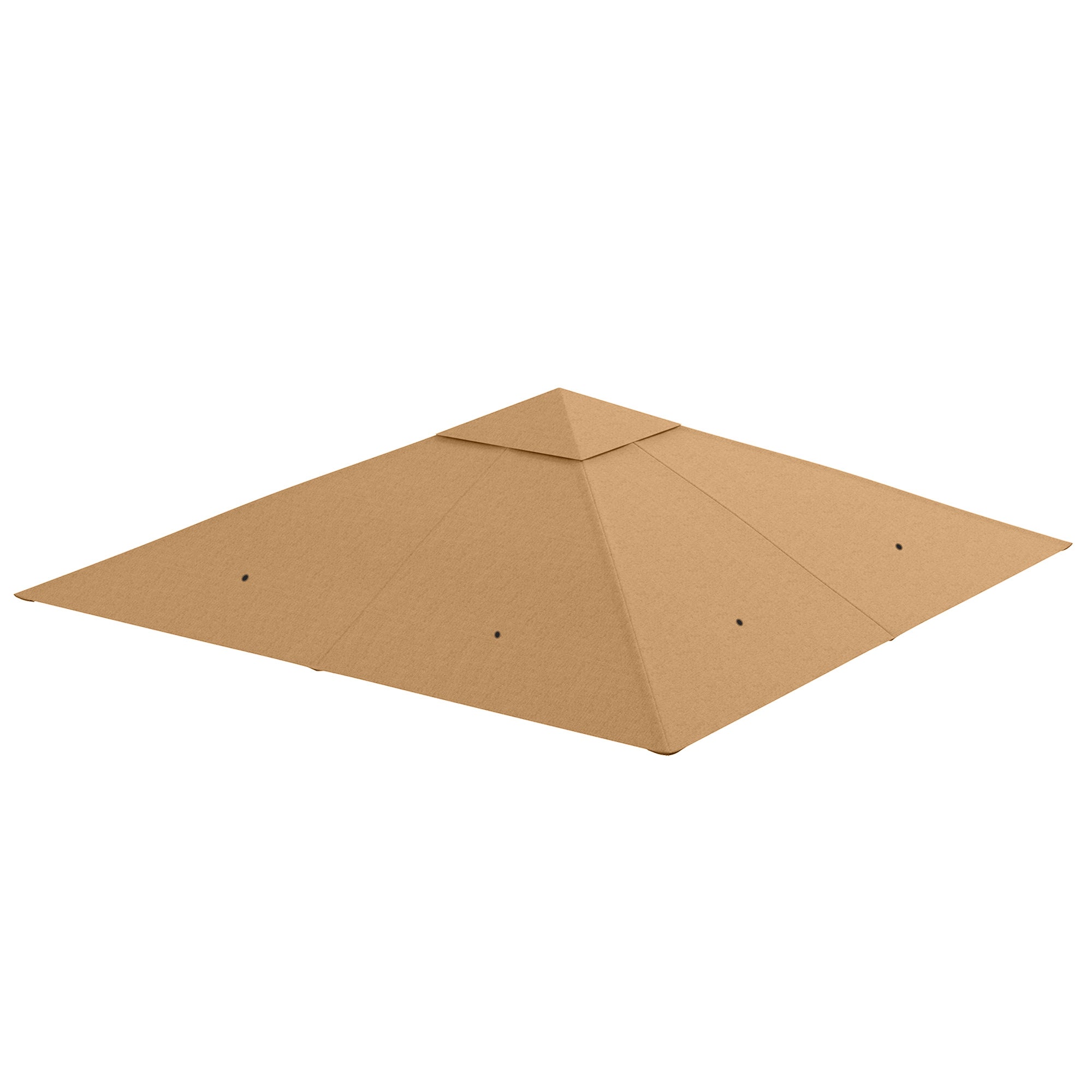 Techo de Repuesto para Gazebo 3x3m, Cubierta con Agujeros de Drenaje, SOLO EL TECHO, Beige - 2