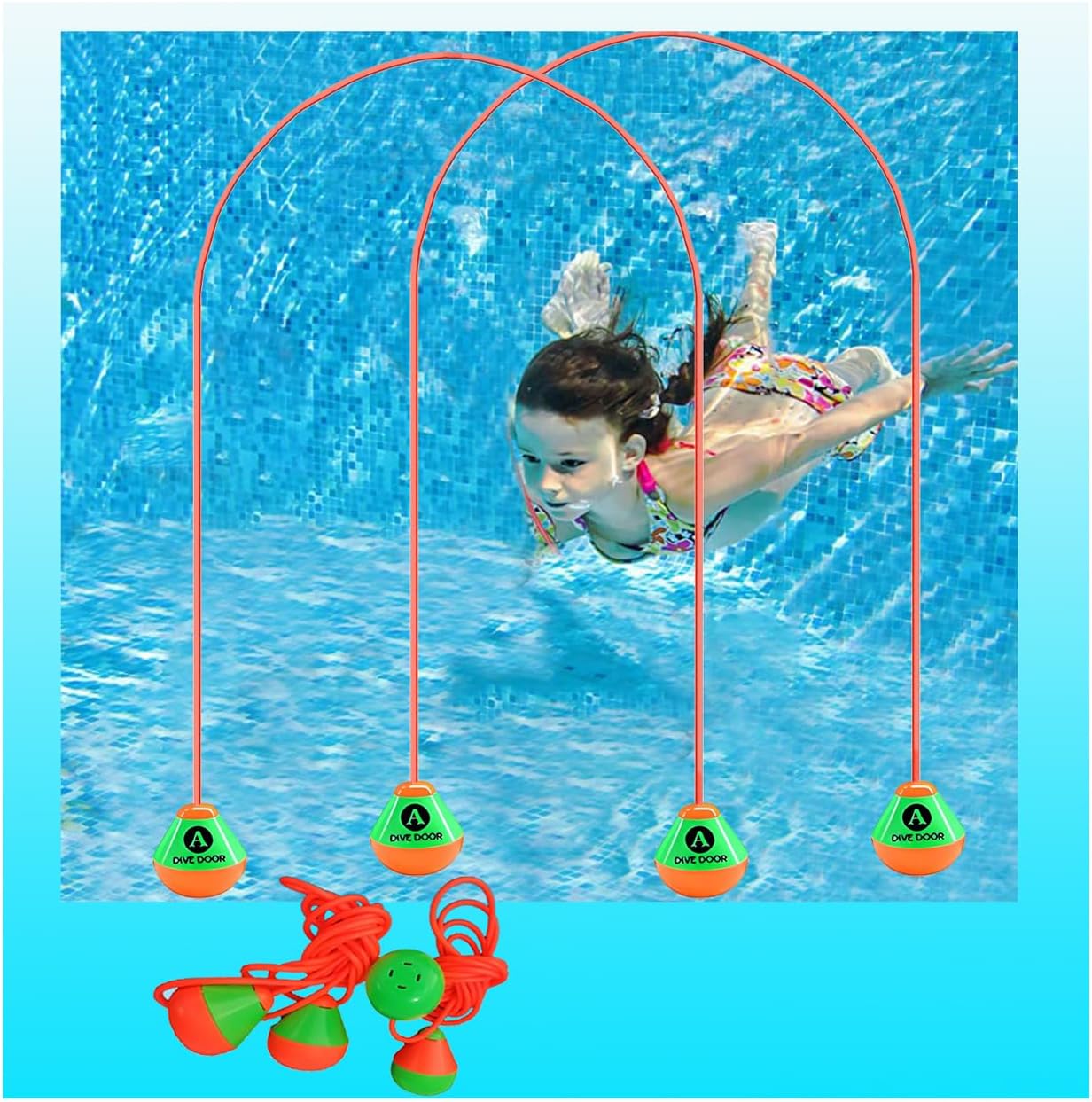 MutoToy – 27 Pièces De Jeux De Plongée Pour Piscine : Anneaux, Ballon, Jouets Sous-marins Et Sac De Rangement – Dès 3 Ans