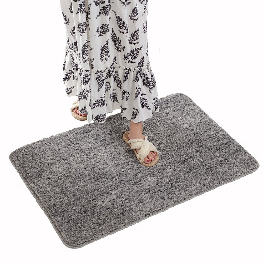 Tapis de Bain, Antidérapant Tapis Salle de Bain Épaissi Tapis Sortie de Douche Absorbant Tapis de Sol Ultra Doux en Microfibre, Café, 60 x 90cm - 2