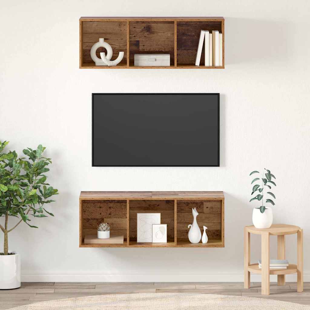 Ensemble meuble TV 2 pcs Bois Ancien 37 x 37 x 107 cm | Leroy Merlin