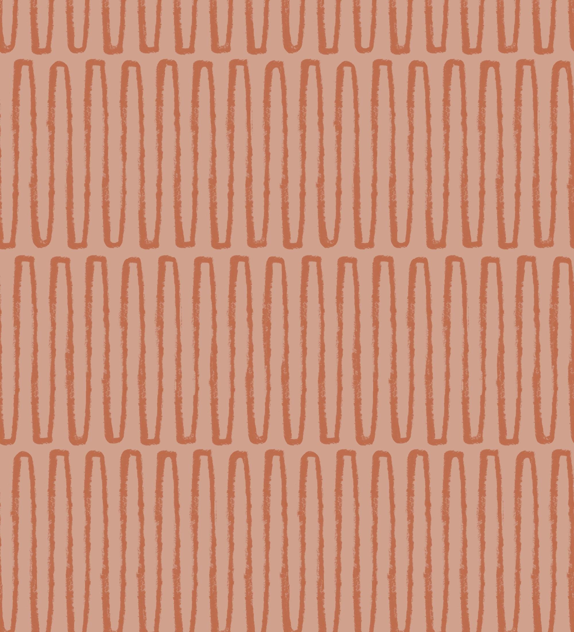 Papel pintado vinílico ecológico étnico diseño geométrico africano tonos canela - barak 682040 de gaulan - rollo de 10 m x 0,52 m