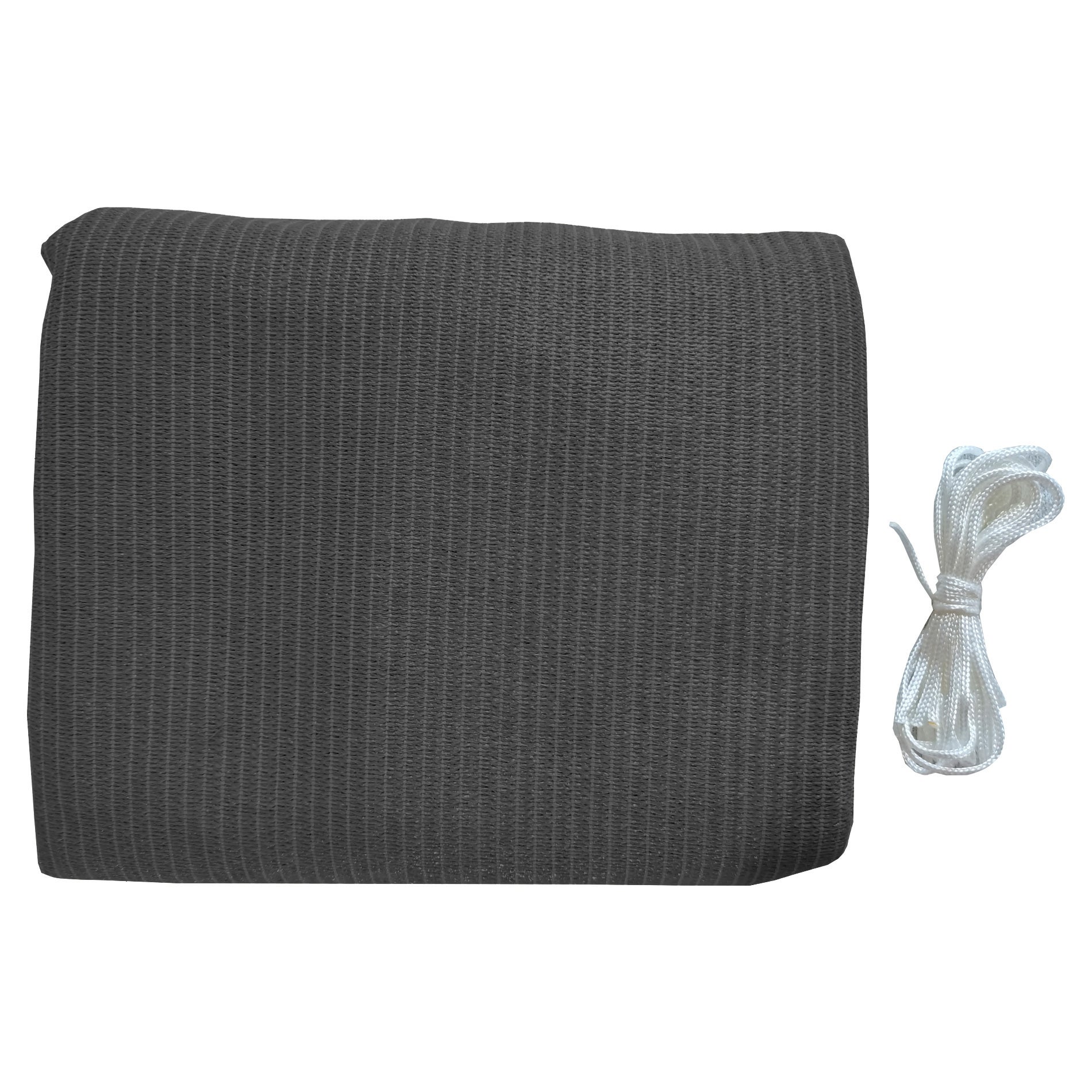 Toldo Vela Polietileno Rebecca Mobili Gris Rectangular con Cuerdas 3x4 - 7