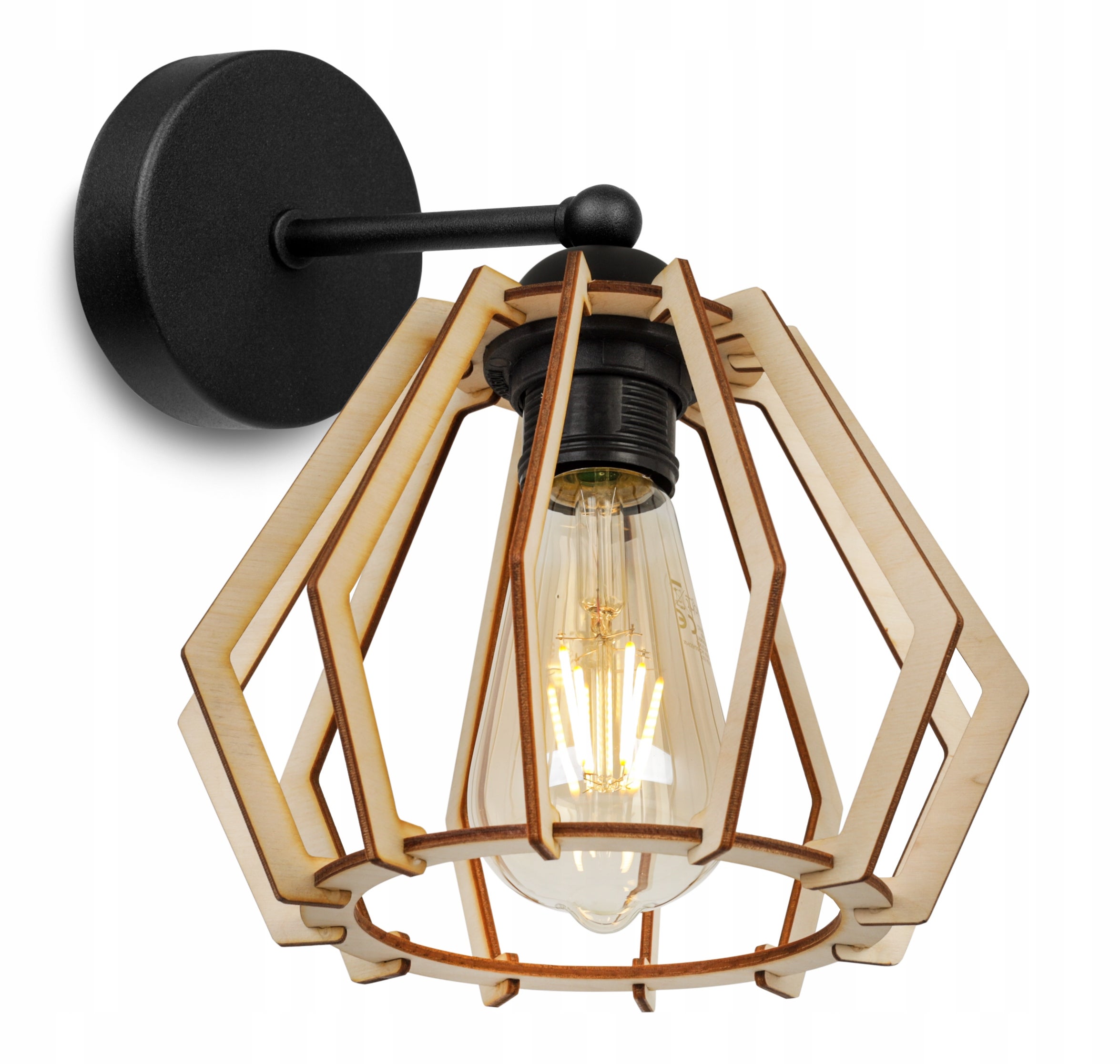 Lampa kinkiet nowoczesna drewniana Light Home LH