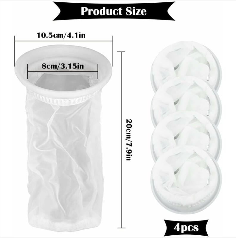 Lot de 4 filtres en nylon pour cuves de récupération d'eau de pluie IBC de 1000 L - 2