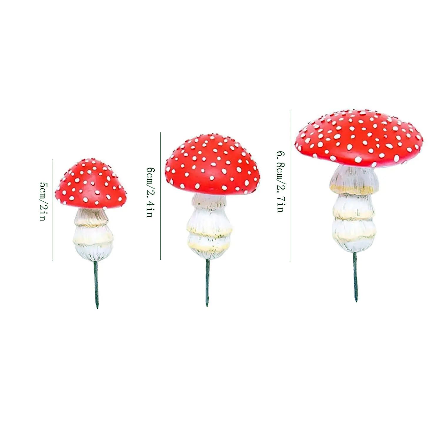 40 Mini Champignons En Résine – 8 Couleurs Pour Déco, Maison De Poupée Ou Aquarium